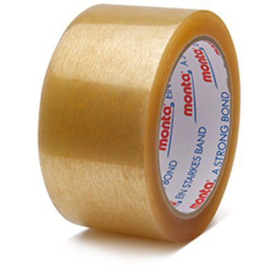 Клейкая лента упаковочная MONTA 331герметизирующая резинабелая