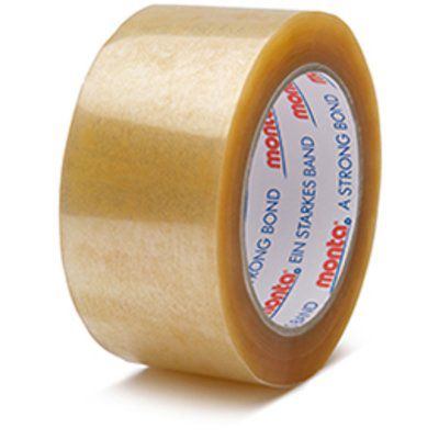 Клейкая лента упаковочная MONTA 340полипропиленрезинапрозрачная