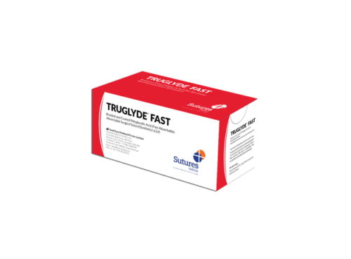 Sutures India Truglyde Fast Sutures USP 0, 1/2 круга Tapercut