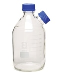 5065-4421- Solvent bottle (GL45) clear, 2 L, 2 inlets, with cap