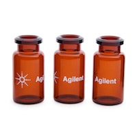 5067-0227- Vial, crimp top, headspace, amber, certified, flat bottom, 10 mL, 23 x 46 mm, 100/pk. Vial size: 22.75 x 46 mm (20 mm cap)