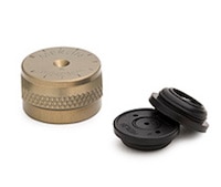 5181-8833- Merlin Microseal kit, low pressure. Includes nut and 2 Microseals. Materials: 3M Fluorel elastomer, stainless steel, anodized aluminum