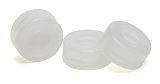 5182-0540- Cap, snap, clear, PTFE septa, 100/pk. Cap size: 11 mm