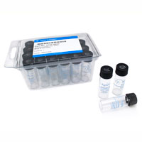 5182-0551- Screw top vial, 4 mL wash vials with fill markings and cap (no septa), 25/pk. Vial size: 15 x 45 mm (13-425 cap)