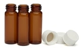5183-4321- Storage vial kit, 4 mL, 15 x 45 amber vial, 13-425 closed top, PTFE/silicone septa, 100/pk. Vial size: 15 x 45 mm (13-425 cap)