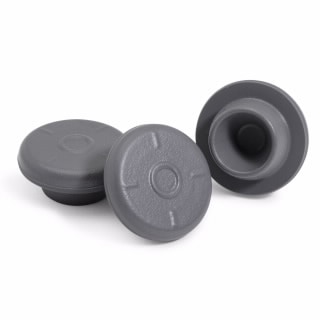 5183-4476- Grey butyl headspace stopper, 20 mm, -40/120C, 100/pk