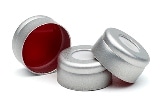 5183-4500- Cap, crimp, silver aluminum, certified, PTFE/silicone septa, 11 mm, 1,000/pk. Cap size: 11 mm