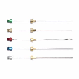 5191-5879- SPME fiber selection set 2, 10 mm, 5/pk. Fiber thickness – PDMS 7, 30, and 100 µm, DVB/CWR/PDMS 80 µm, DVB 65 µm