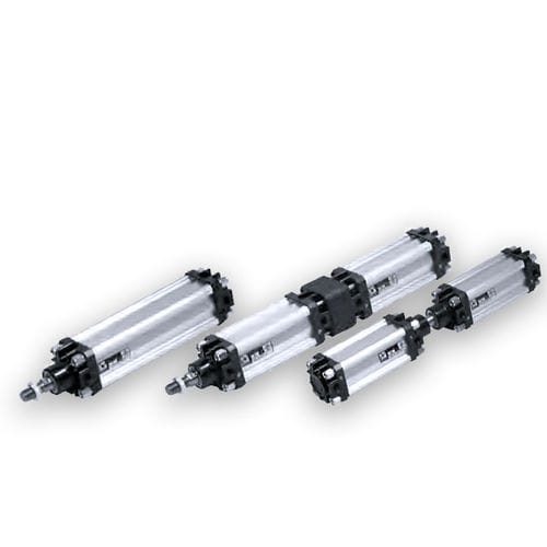Pneumatic cylinder 1319 - 1320 - 1321 series magnetic pistonwith piston rodwith through rod