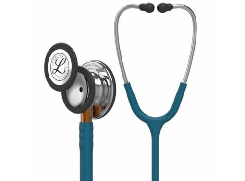 Мониторинговый стетоскоп Littmann Classic III Зеркальная отделка Карибский синий оранжевый стержень 5874