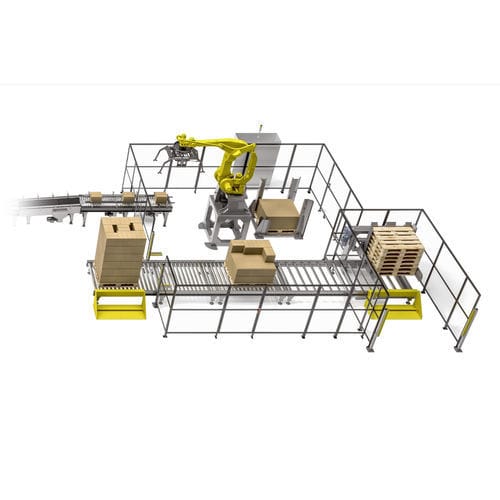 Паллетайзер для банок FLEXROBOTроботический кейсдля пищевой промышленности и производства напитков