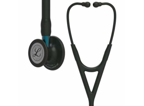 Диагностический стетоскоп Littmann Cardiology IV, черный и черный – синий стержень 6201