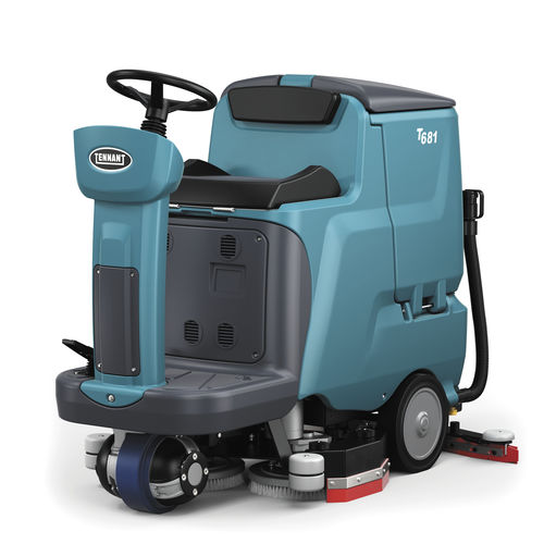 Ride-on scrubber-dryer T681battery-poweredcompact