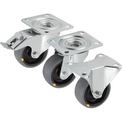 Black rubber wheel 95016handlingsolidanti-static