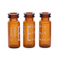 Part Number:8010-0026- Vial, snap top, 2 mL, 11 mm, amber, 100/pk. Vial size: 12 x 32 mm (11 mm cap)