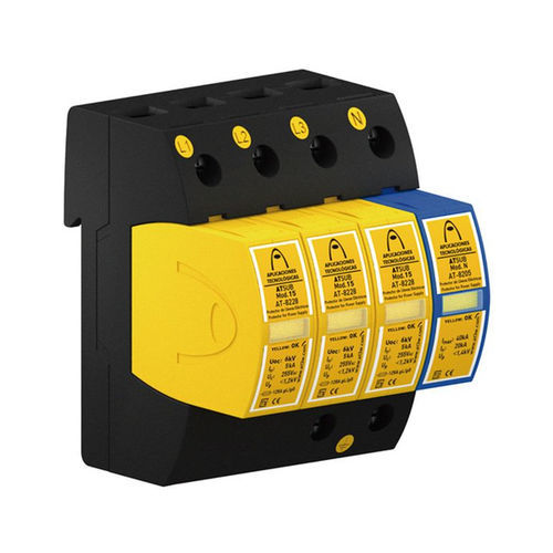 Ограничитель перенапряжений тип 2 ATSUB-4P-NR 15 TTтип 3для источников питаниямодульный