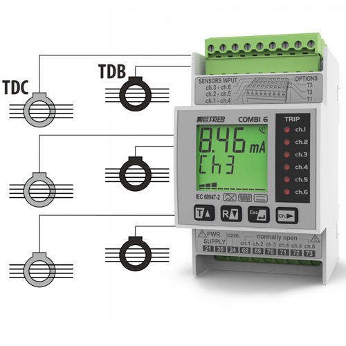 Реле контроля утечки на землю X52UX6DIN на рейку многоканальное