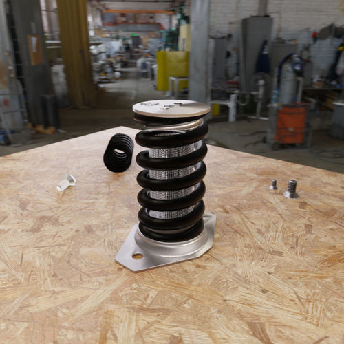 Пружинный демпфер, антивибрационное крепление 3-4 Гццилиндрический, стальной.