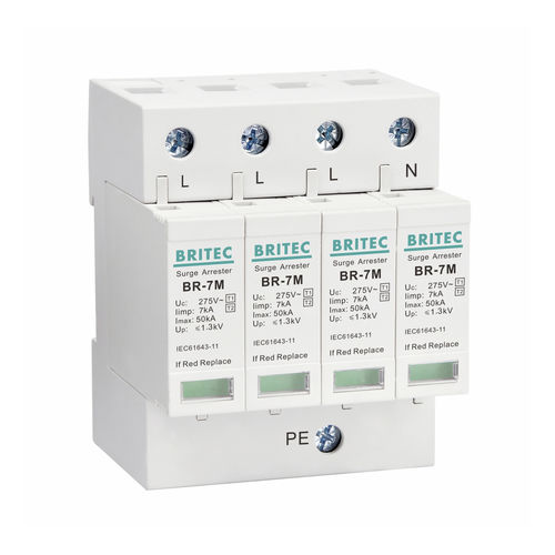 Type 2 surge protector BR-7M 4Ptype 1class IIclass I