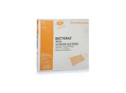 Повязка для ран Smith & Nephew Bactigras, 10 х 10 см, 10 шт. в коробке