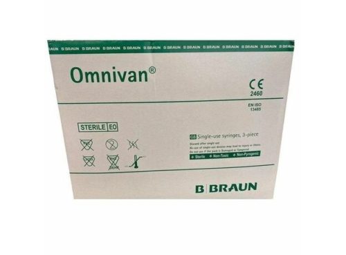 Шприц B Braun Omnivan с иглой, 10 мл, 50 шт. в коробке