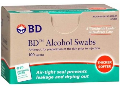 Спиртовые тампоны BD, коробка из 100 шт.