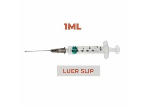 Becton Dickinson (BD) Шприц Luer Slip, 1 мл, с иглой, 0,5 дюйма x 26G