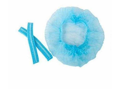 Disposable Bouffant cap Blue for Hospital ( Pack of 100 pcs)