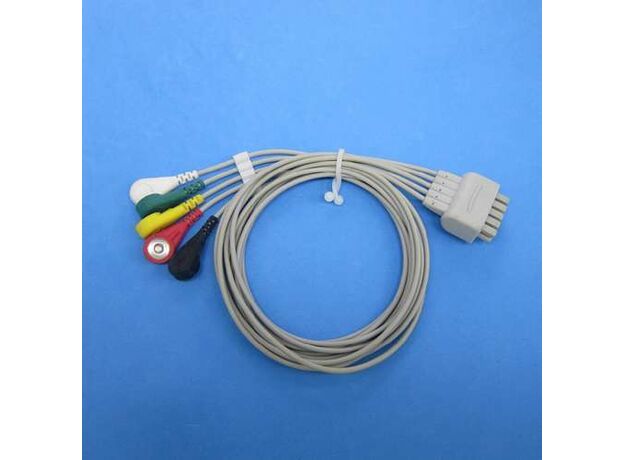 НАБОР ПРОВОДОВ GE HEALTHCARE ECG 5, защелкивающийся ТИП