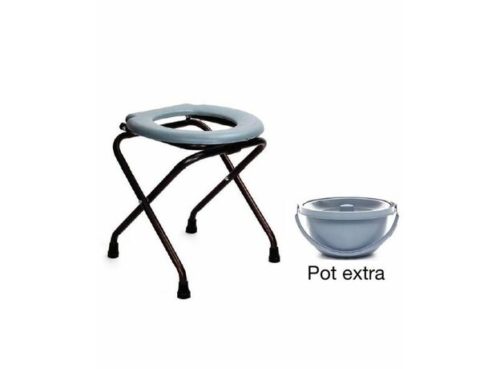 Commode Stool with lock Powder Coated