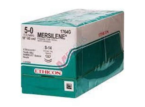 Мерсиленовые швы USP 5-0, 1/4 круга, шпалерные микроострия, двойные NW6578 — коробка из 12 шт.