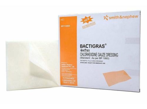 Антисептическая повязка на раны Smith & Nephew, повязка Bactigras, - 10 X 30 см