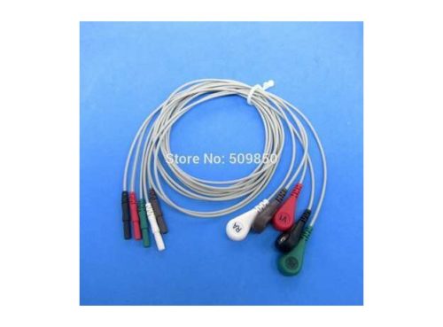 Холтеровские отведения 5-канальный стандарт DIN, ЭКГ-стандарт DIN Провода для холтеровского мониторирования Кабель, 5 отведений Snap Стандарт AHA