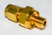 G1543-80025- Liquid CO2 valve connector, 1/8 in (M), used with series 7890 gas chromatography systems