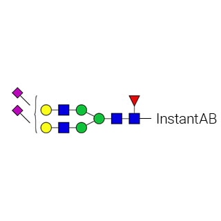 GKIB-313- AdvanceBio InstantAB G2FS2 α(2,6) / FA2G2S(6)2 N-glycan standard (formerly ProZyme). N-glycan (di-sialylated, galactosylated biantennary, core-substituted with fucose) labeled with InstantAB, for use as a qualitative standard in applications such as liquid chromatography (LC). Alternative glycan names: A2F, G2FS2, FA2G2S2, F(6)A2G2S2, F(6)A2G2S(6)2.