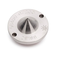 G8400-67200- 7900, 8900 with x-lens ICP-MS skimmer cone, Nickel. Standard cone used with x-lens for routine applications and economical operation. Use with Nickel sampler cone (std G3280-67040) and stainless steel skimmer base.