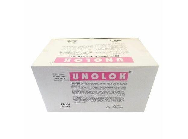 Шприц HMD Unolok, 20 мл с иглой (50 шт. в упаковке)