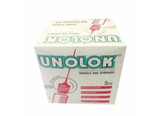 Шприц HMD Unolok 5 мл с иглой (100 шт. в упаковке)