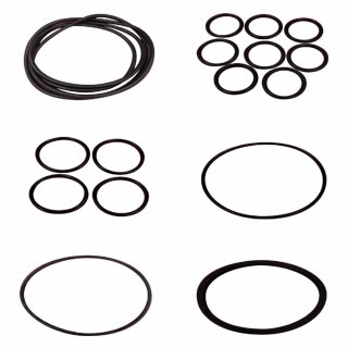 K0377167- O-ring kit, for HS-32 diffusion pump. Kit contains: 1 Butyl O-ring for ASA inlet flange1 Butyl O-ring for ASA foreline flange8 Viton fill and drain O-rings1 Sight glass O-ring1 Graphite sight- glass gasket4 Viton O-ring