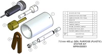 MPRA000001- Starter Kit, 7.5 mm, 450 µL, Includes packing toolkit, 5 rotor assemblies and 6 sets of spare spacers and caps.