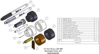 MSPA000238- Packing Tool Kit, 4.0 mm, 46/52 µL, liquids, Complete packing tool kit for liquids rotors.