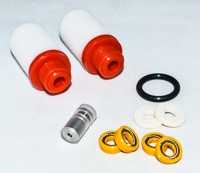 R007101671 — Комплект запасных частей, максимальный расход 25 мл, титан, промывка, жидкостная головка, используется с модулями подачи растворителя G9300A 218, бинарными насосами G9301A 218 и насосами ProStar 210.