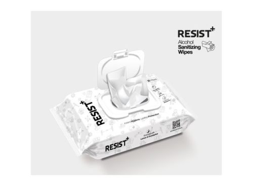 Дезинфицирующие салфетки Resist+ на спиртовой основе