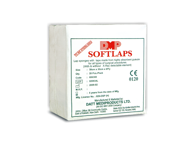 Нестерильная губка Datt Softlaps для натирания коленей без рентгеновской линии