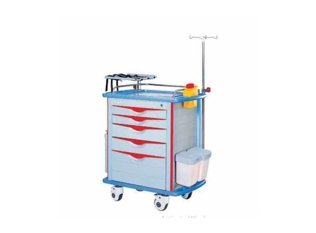 Aar Kay ABS Red Crash Cart Trolley