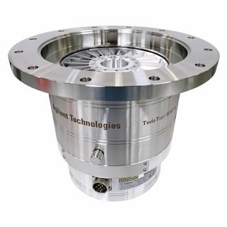 X3511-64025- TwisTorr 804 FS turbo pump, DN 200 ISO-F inlet flange, KF25/KF40 foreline flanges. KF40 flange is installed in the pump, while KF25 is included in the package, not mounted