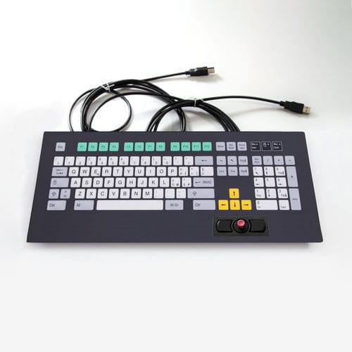 Клавиатура стоечная КТ-101-К-14с механическими клавишамис 2-мя клавишами мыши101-клавишная