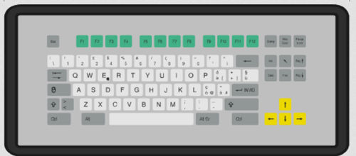 Клавиатура настольная КТ-84-Т-40 с механическими клавишами84-клавишнаябез манипулятора