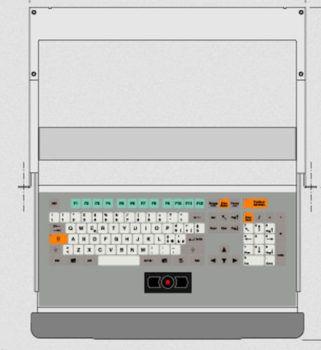 Клавиатура выдвижная стойка КТ-105-С-24с механическими клавишами105-клавишнаяс мышкой
