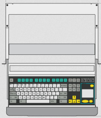 Клавиатура выдвижного шкафа КТ-84-С-10с механическими клавишами84-клавишнаяс тачпадом